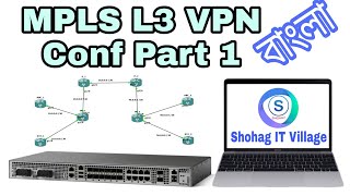 46 MPLS L3 VPN Configuration Bangla Part 1  Shohag IT Village [upl. by Ronoc]