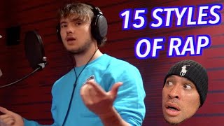 FIRST TIME Reaction to 15 Styles of Rapping By Quadeca ft Dababy Wow [upl. by Eldin159]