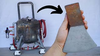 Homemade SANDBLASTER from Old BOILER [upl. by Anyl]