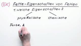 Eigenschaften von Fetten GK  Chemie  Organische Chemie [upl. by Walkling304]