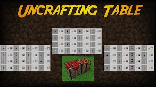 Minecraft Addon Showcase Uncrafting Table [upl. by Idalla]