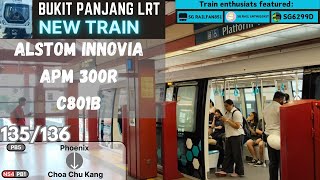 BPLRT NEW LRT TREN DEBUT I Alstom Innova APM 300R C801B 135 amp 136 Phoenix to Choa Chu Kang [upl. by Krystal545]