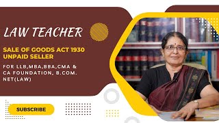 SALE OF GOODS ACT 1930 UNPAID SELLER ADVVIJAYA LAKSHMI  MALAYALAM  CA FOUNDATION [upl. by Nyvrem430]