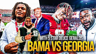 BAMA🐘 VS GEORGIA🐶  GAME DAY VLOG Featuring 5⭐️Recruit DEUCE GERALDS rolltide [upl. by Nossaj]