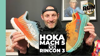 HOKA Mach 5 vs HOKA Rincon 3 The battle of HOKAs best daily trainers [upl. by Pierro]