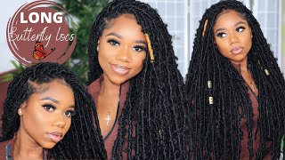 LONG DISTRESSED BUTTERFLY LOCS TUTORIAL 🦋  EASYQUICK Method  Janet Collection Nala Tress  Chev B [upl. by Malcom]