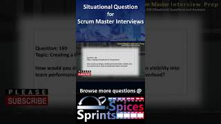 Scrum Master SM Interview Question 169 of 200 scrummasterinterview scrummaster agileinterview [upl. by Cornia]