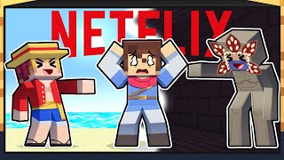 My Friends Trapped Me In NETFLIX In Minecraft [upl. by Genisia]