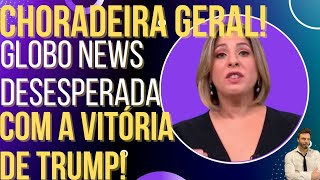 O CHORO É LIVRE Veja os jornalistas da Globo News em pânico com a vitória de Trump [upl. by Jerrilee76]