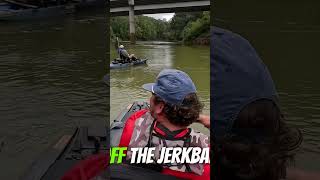 Caught A Little Trout on a BIG Reel trout fishing fish troutfishing river kayakfishing fyp [upl. by Aiykan824]