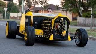 Life Size Lego Car Powered by Air [upl. by Annaihs]