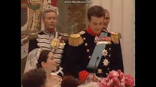 Frederik amp Marys Royal Wedding 2004 Crown Prince Frederiks speech ♥ [upl. by Ebony]