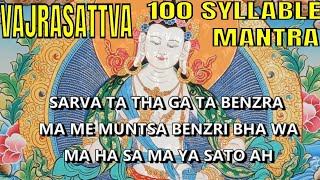 Tibetan Mantra  Powerful Karma Purification with 100 Syllable Mantra of Vajrasattva x 108 [upl. by Stretch]