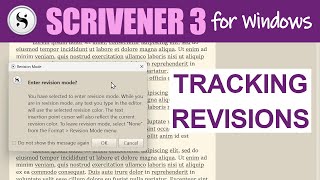 Scrivener 3 for Windows How to Use Revisions [upl. by Oicnedurp558]