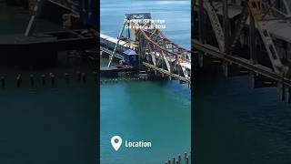 Pamban old railway bridge ridewithrimbu rameshwaram seabridge railwaybridge oldbridge shorts [upl. by Ttekcirc]