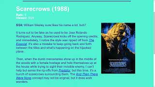 Movie Review Scarecrows 1988 [upl. by Ashly884]