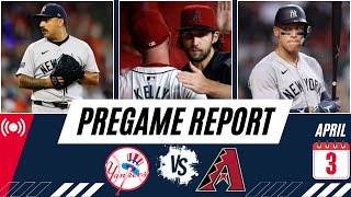 YANKEES VS DIAMONDBACKS Pregame Report  Live Streaming Stats amp Analysis  NESTOR CORTES STRUGGLES [upl. by Leighland17]