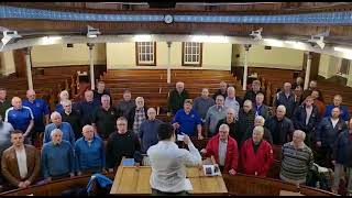 Treorchy Male Voice Choir sing Calon Lan to send Diamond wedding anniversary wishes [upl. by Nonaihr]