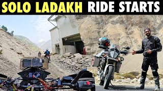 LADAKH RIDE 2023 starts SOLO  Manali ka Road aisa hojayega kabhi socha nahi tha  Day1 [upl. by Latty]