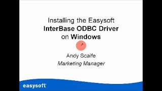 Installing the Easysoft Limited InterBase ODBC Driver onto Windows [upl. by Aidas]