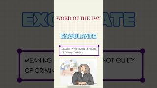 Exculpate vocabulary daily english exam morning shorts trending song [upl. by Aitnahs]