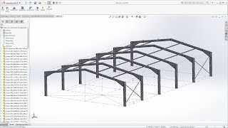 Structural Steel Design with SOLIDWORKS  SolidSteel parametric 3D CAD Steelwork Teaser 3 [upl. by Knutson]