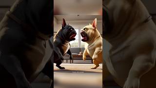 The two French Bulldogs are fighting [upl. by Annorah]