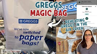 Greggs Magic Bag plus reheating Greggs in the air fryer [upl. by Ehud880]