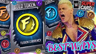 BEST WAYS TO GET UNLIMITED FUSION TOKEN CURRENCY  WWE SuperCard [upl. by Chancey530]