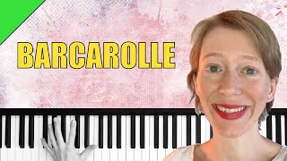 Barcarolle  Offenbach  Piano Tutorial [upl. by Jessabell]