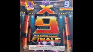 X9 PANORAMIC FINALE BYPHANTOM BRAND FIREWORKS9 SHOTS 500 GRAM CAKE [upl. by Dorkas]