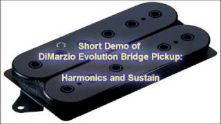 Short Demo of DiMarzio Evoluton Bridge Harmonics and Sustain [upl. by Ellata]