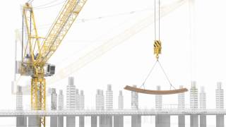 Liebherr Luffing Jib Cranes  Horizontal load movement [upl. by Divad]