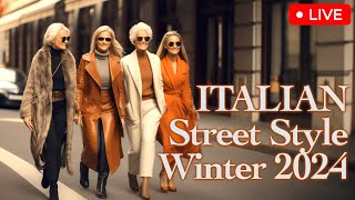 Winter 2024 Italian Street Style what elegant Italian women wear when it gets cold Winter outfits [upl. by Sitoel]