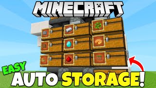 Minecraft UPGRADEABLE Multi Item Storage System Easy Tutorial  Minecraft Bedrock amp Java [upl. by Ahseirej81]