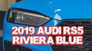 2019 Audi RS5 Riviera Blue Custom Order Color Walkaround [upl. by Sihunn644]