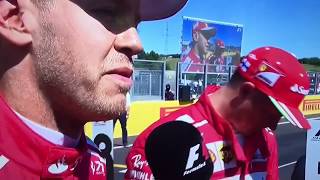 F1 2017 Hungarian GP Vettel  Raikkonen  Bottas post qualifying reaction [upl. by Obla]