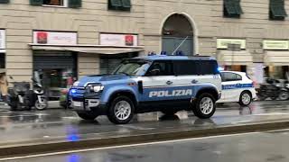 Genoa Bologna 2024 Maxi Scorta Reparto Mobile e Carabinieri in sirena neiperte italy police [upl. by Narra]