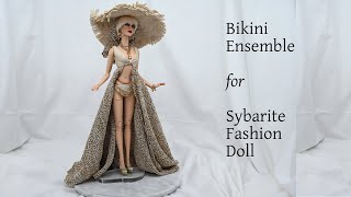 Summer Bikini Ensemble for Sybarite Fashion Dolls [upl. by Liahkim66]