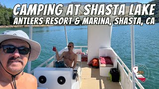 CAMPING ON SHASTA LAKE  ANTLERS RESORT AND MARINA  CALIFORNIA COASTAL CAMPING [upl. by Nolasba175]