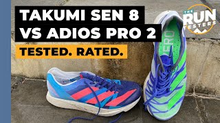 Adidas Adios Pro 2 vs Adidas Takumi Sen 8 Which Adidas racing shoe should you get [upl. by Ysirhc]