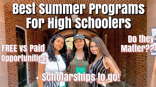 Best Summer Programs for High Schoolers Free amp Paid  Scholarships for Them  Cecile S [upl. by Enyleve]