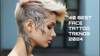 🔥The Best 40 Face Tattoos for Girls  Tomboy Style tomboy facetattoo shorthairstyles [upl. by Cherrita312]