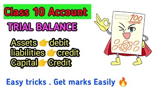 Class 10 Account Trial Balance easy tricks for SEE PREPARATION 🔥 [upl. by Inga]