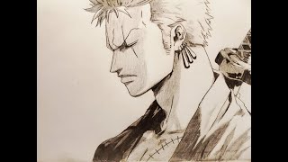 Roronoa Zoro  One Piece  Pencil Drawing Timelapse No 26 [upl. by Deborath]