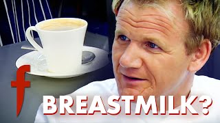 Breastmilk Cappuccino Sickens Gordon Ramsay  The F Word [upl. by Nodrog]