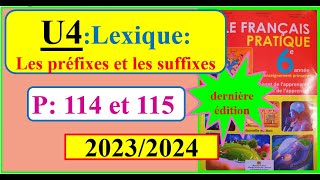 Lexique  Les préfixes et les suffixes  le français pratique 6ème AP [upl. by Nalrah]