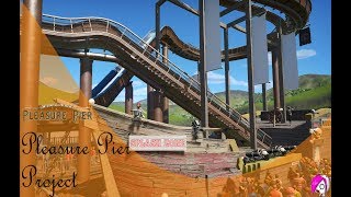 Planet Coaster  Galveston Island Historic Pleasure Pier  Ep 14  Pirates Plunge 2 [upl. by Loriner]