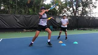 Developing Tennis Champions with Coach Dabul Players on the videos are between 8 and 11 yo [upl. by Ardnola]