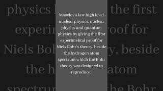 Henry Moseley physicist Moseley law Xray spectrum atomic number [upl. by Aserret511]